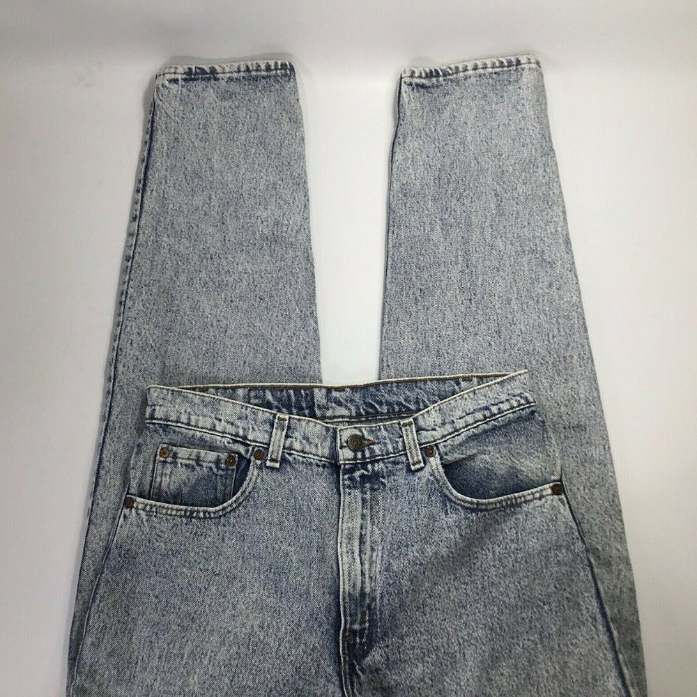 Vintage Levis 550~Acid Wash~Tall~Tapered Leg~USA~ - Picture 2 of 10